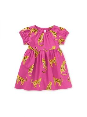 Tea ZCollection Puff Sleeve Pink Leopard Dress (new without tags)